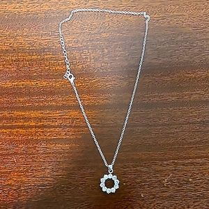 Small rhinestone snowflake necklace